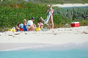 Diana, Princess of Wales on holiday on the British Virgin Islands. 9th January 1989 Diana, Princess of Wales on holiday on the British Virgin Islands. 9th January 1989