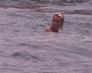Diana, Princess of Wales on holiday in St Tropez in the South of France as the guest of Diana, Princess of Wales on holiday in St Tropez in the South of France as the guest of