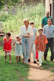 Diana, Princess of Wales makes a three day visit to Bosnia - Herzegovina as part of her Diana, Princess of Wales makes a three day visit to Bosnia - Herzegovina as part of her