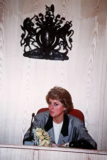 Diana, Princess of Wales opens a Magistrates Court at Lewes, Sussex. June 1986 Diana, Princess of Wales opens a Magistrates Court at Lewes, Sussex. June 1986