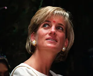 Diana, Princess of Wales during her visit to the Shri Swaminarayan Mandir Hindu Temple in Diana, Princess of Wales during her visit to the Shri Swaminarayan Mandir Hindu Temple in