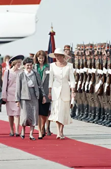 Diana, Princess of Wales with Zsuzsanna Gonter, the wife of the Hungarian President Diana, Princess of Wales with Zsuzsanna Gonter, the wife of the Hungarian President