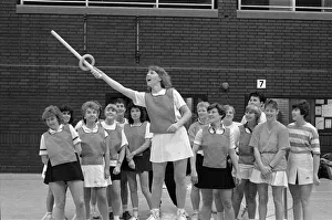Diane Sykes, of Slaithwaite demonstrates the game of bench quoits to women who took part Diane Sykes, of Slaithwaite demonstrates the game of bench quoits to women who took part