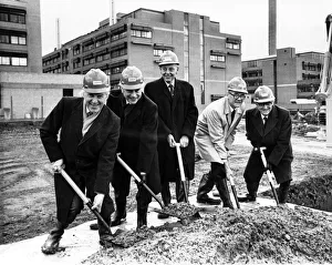 Digging in as work is launched on the Royal Victoria Infirmary extension, left to right Digging in as work is launched on the Royal Victoria Infirmary extension, left to right