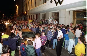Disturbance outside the Weisfeld store August 1997 Disturbance outside the Weisfeld store August 1997
