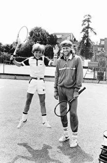 Dominic Coull pictured with World Champion Tennis Player Bjorn Borg June 1981 Dominic Coull pictured with World Champion Tennis Player Bjorn Borg June 1981