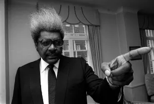 Don King American boxing promoter in London July 1986 Don King American boxing promoter in London July 1986
