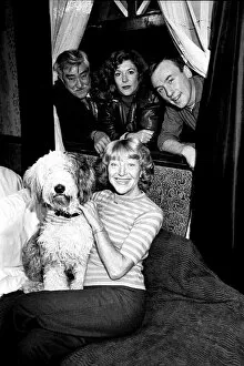 Images Dated 6th October 1980: Dora Bryan, with dog Bella, alongside Ivan Beavis, Carol Drinkwater