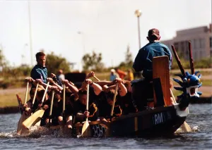 Dragon Boat Racing, somewhere Wales. 1st August 1997 Dragon Boat Racing, somewhere Wales. 1st August 1997