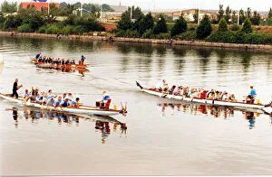 Dragon Boat racing, The Wharf, Cardiff. Frontt Lincoln Concrete, Cardiff Witches Centre Dragon Boat racing, The Wharf, Cardiff. Frontt Lincoln Concrete, Cardiff Witches Centre
