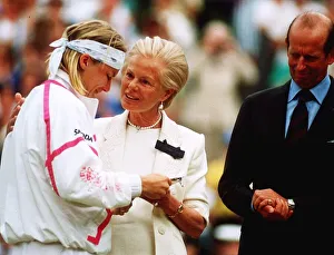 Duchess of Kent at Wimbledon 1993 with the defeated finalist Jana Novotna Duchess of Kent at Wimbledon 1993 with the defeated finalist Jana Novotna
