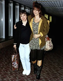 Dudley Moore Actor Comedian With His Actress Wife Brogan Lane At London Airport Dudley Moore Actor Comedian With His Actress Wife Brogan Lane At London Airport