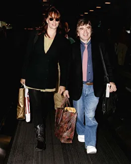 Dudley Moore Actor Comedian With His Wife Actress Brogan Lane At London Airport Dudley Moore Actor Comedian With His Wife Actress Brogan Lane At London Airport