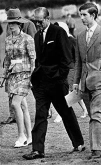 The Duke Of Edinburgh. Prince Phillip with Prince Charles and Princess Anne. July 1970 The Duke Of Edinburgh. Prince Phillip with Prince Charles and Princess Anne. July 1970