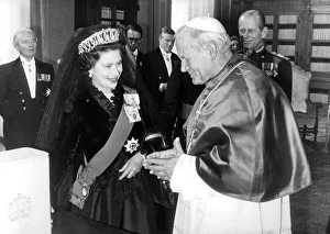 The Duke of Edinburgh. Queen Elizabeth II and Prince Philip pictured with the Pope during The Duke of Edinburgh. Queen Elizabeth II and Prince Philip pictured with the Pope during