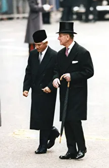 The Duke of Edinburgh with the Sultan of Salahuddin, Abdul Aziz Shah during his state The Duke of Edinburgh with the Sultan of Salahuddin, Abdul Aziz Shah during his state