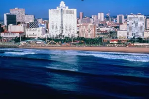 Durban South Africa October 1993 view of the city from the sea Durban South Africa October 1993 view of the city from the sea