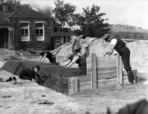 Durham is prepared - work underway on an ARP scheme in Durham. 9th September 1939 Durham is prepared - work underway on an ARP scheme in Durham. 9th September 1939