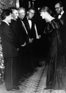 Dustin Hoffman meets Duchess of York 1989 at premiere of film Rain Man Dustin Hoffman meets Duchess of York 1989 at premiere of film Rain Man