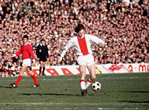 Dutch football star Johan Cruff of Ajax Amsterdam on the ball February 1972 Dutch football star Johan Cruff of Ajax Amsterdam on the ball February 1972