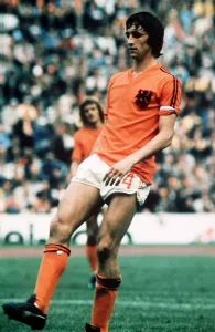 Dutch legend Johan Cruyff in action for Holland during the 1974 World Cup Finals Dutch legend Johan Cruyff in action for Holland during the 1974 World Cup Finals