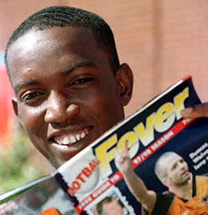 Dwight Yorke Aston Villa Football Player July 1997 Pictured holding Football Dwight Yorke Aston Villa Football Player July 1997 Pictured holding Football