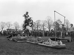 Eddie Kidd takes off over the seven brave men Eddie Kidd takes off over the seven brave men