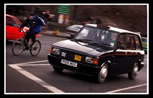 Edinburgh taxi cabs December 1999 black hackney taxi Scotland Edinburgh taxi cabs December 1999 black hackney taxi Scotland