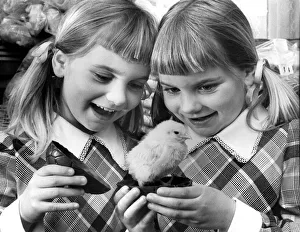 Eight-year-old twins, Shirley and Carol Barnett, of Coventry Eight-year-old twins, Shirley and Carol Barnett, of Coventry