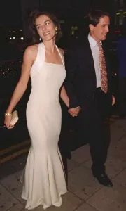 Elizabeth Hurley Actress and boyfriend actor Hugh Grant at the premiere of new film Elizabeth Hurley Actress and boyfriend actor Hugh Grant at the premiere of new film