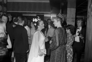 Elizabeth Taylor actress with Princess Grace at 40th Birthday party Elizabeth Taylor actress with Princess Grace at 40th Birthday party