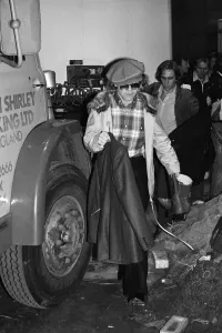Elton John leaving the Empire Pool Wembley by the back door after he announced his Elton John leaving the Empire Pool Wembley by the back door after he announced his