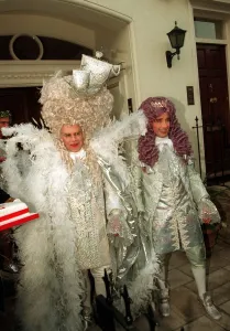 Elton John as Louis X1111 at Palais for 50th birthday April 1997 party Elton John as Louis X1111 at Palais for 50th birthday April 1997 party