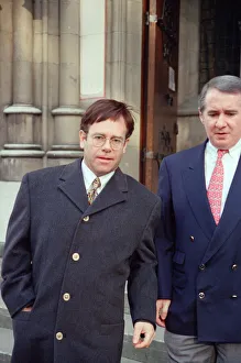 Elton John and his manager John Reid at the High Court for a Libel Case against Elton John and his manager John Reid at the High Court for a Libel Case against