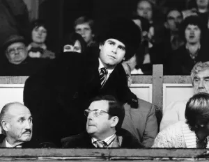 Elton John Pop Singer And Chairman Of Watford Football Club Sits In His Seat Before The Elton John Pop Singer And Chairman Of Watford Football Club Sits In His Seat Before The
