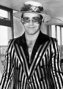Elton John Pop singer pases through Heathrow Airport on his way back from Los Angeles Elton John Pop singer pases through Heathrow Airport on his way back from Los Angeles
