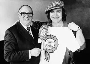 Elton John superstar and Denis Howell Labour Minister for Sport. 22nd April 1979 Elton John superstar and Denis Howell Labour Minister for Sport. 22nd April 1979