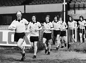 Elton John superstar leading Watford FC out for training at Vicarage Road Elton John superstar leading Watford FC out for training at Vicarage Road