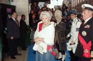 Elton John's mother, Sheila Farebrother, arriving at Elton John' Elton John's mother, Sheila Farebrother, arriving at Elton John'