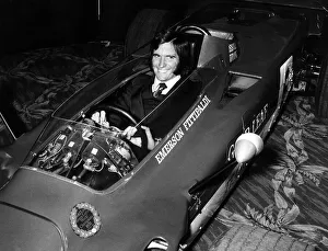 Emerson Fittipaldi formua one racing driver sits in Lotus Emerson Fittipaldi formua one racing driver sits in Lotus