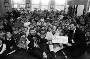 Emley First School staged the first reading of Bill Forde's latest story Emley First School staged the first reading of Bill Forde's latest story