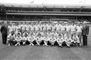 Emley Football Tea,, Photo-call at Wembley Stadium, London, 23rd April 1988 Emley Football Tea,, Photo-call at Wembley Stadium, London, 23rd April 1988