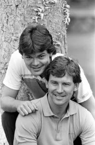 England captain Bryan Robson and teve Hodge (behind) in relaxed mood at the team base in England captain Bryan Robson and teve Hodge (behind) in relaxed mood at the team base in