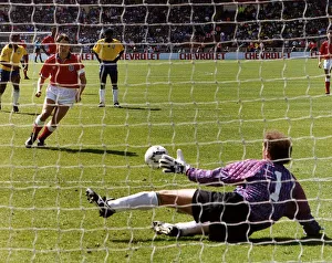 England footballer Gary Lineker scuffs the ground and miskicks his 10th penalty England footballer Gary Lineker scuffs the ground and miskicks his 10th penalty