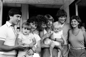England footballers relaxing with their wives and children at the team hotel during England footballers relaxing with their wives and children at the team hotel during