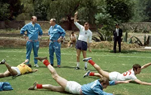 England manager Alf Ramsey oversees a training session with the England team at Reforma England manager Alf Ramsey oversees a training session with the England team at Reforma