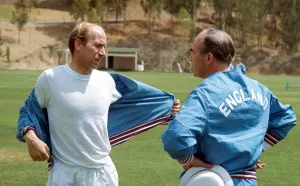 England manager Alf Ramsey talks with Bobby Charlton during a training session with England manager Alf Ramsey talks with Bobby Charlton during a training session with