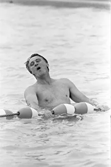 England manager Bobby Robson relaxing in the swimming pool at the Cima Club in Monterrey England manager Bobby Robson relaxing in the swimming pool at the Cima Club in Monterrey