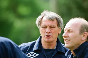 England manager Bobby Robson takes charge of an England training session in preparation England manager Bobby Robson takes charge of an England training session in preparation