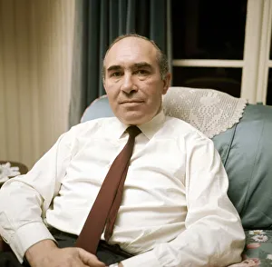 England manager Sir Alf Ramsey at home April 1970 England manager Sir Alf Ramsey at home April 1970